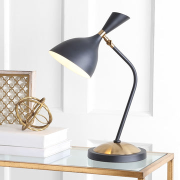 Albert 21.5" Iron Retro Mid Century LED Table Lamp - JONATHAN Y